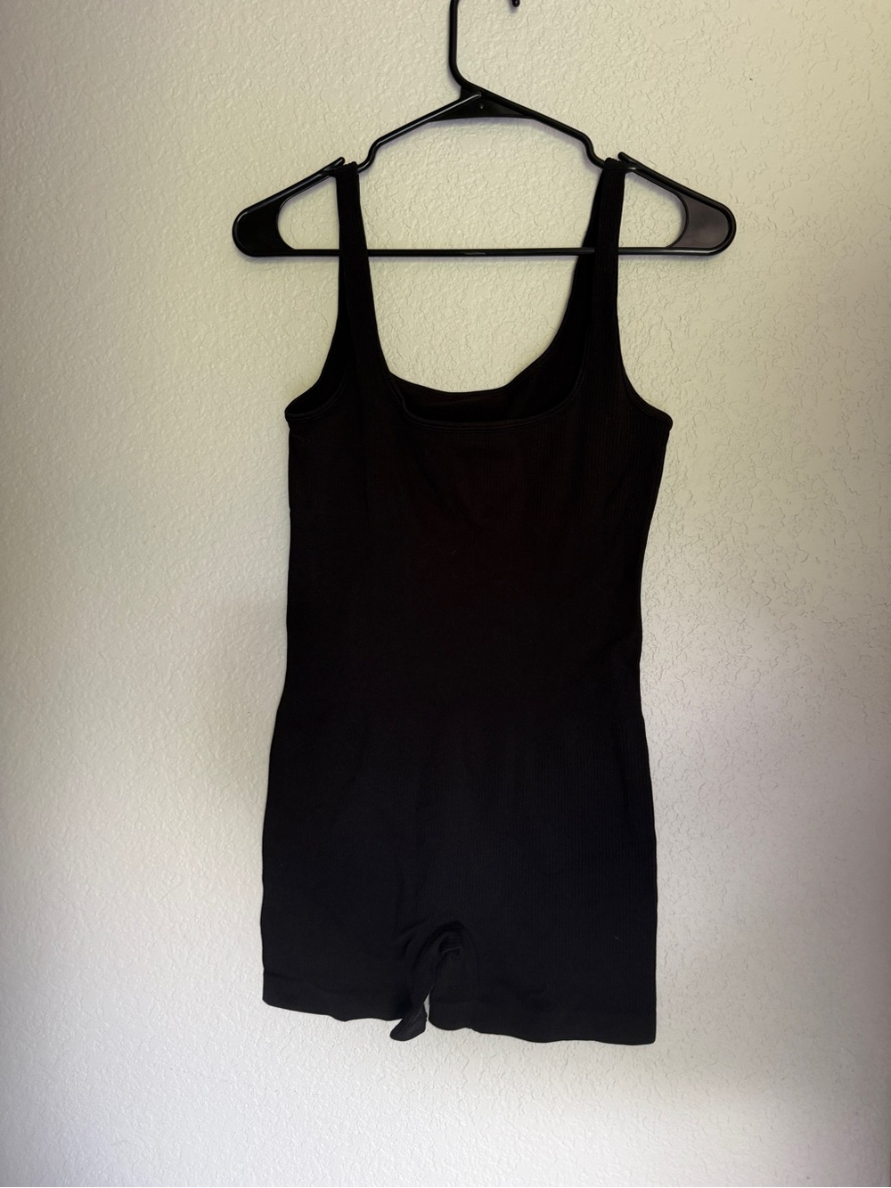 Black Ribbed Tank Romper - Women Intimates